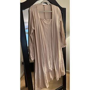 NEW Maternity Set Ribbed Bodycon Cami Dress & Cardigan L